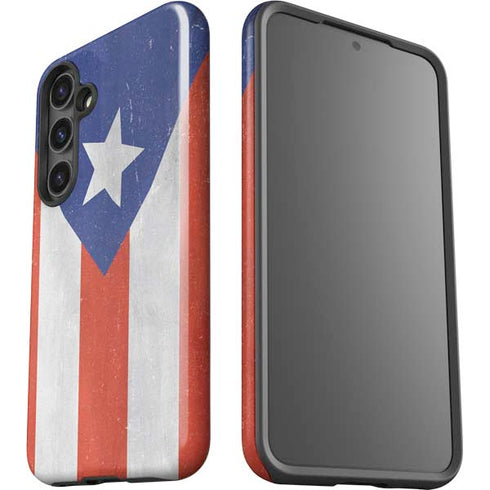 Puerto Rico Flag Distressed Galaxy S24 Plus Impact Case